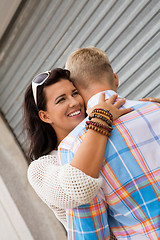 Image showing Romantic handsome man hugging his girlfriend