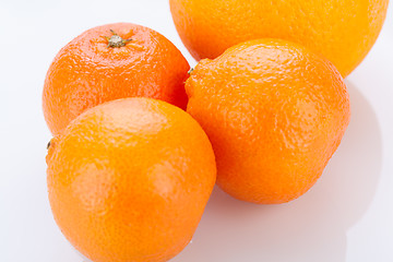 Image showing Fresh orange halved to show the pulp