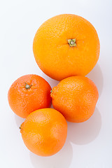 Image showing Fresh orange halved to show the pulp