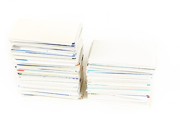 Image showing stack of business cards on the table isolated