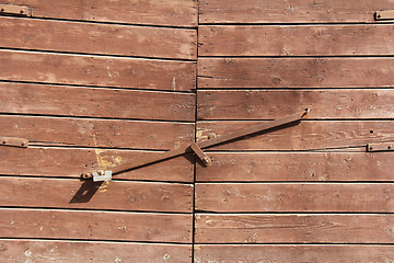 Image showing Old wooden door