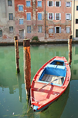 Image showing red boat