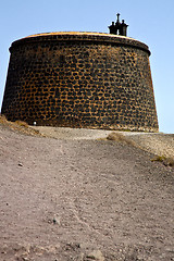 Image showing hill lanzarote  spain the old   door   teguise arrecife