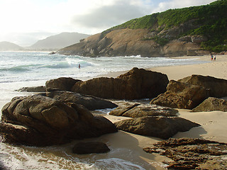 Image showing Rocks on the beach