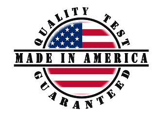 Image showing Quality test guaranteed stamp 