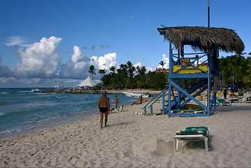 Image showing lifeguard chair cabinrepublica dominicana  rock stone 
