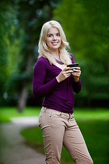 Image showing Woman Using Cell Phone