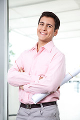 Image showing Portrait of Happy Young Architect