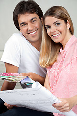 Image showing Couple Making House Plans