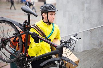 Image showing Bike courier