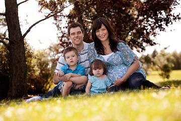 Image showing Family Portrait in Park