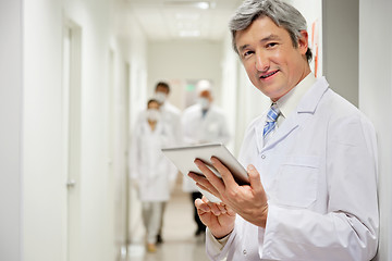 Image showing Doctor Holding Digital Tablet