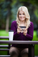 Image showing College Student with Phone