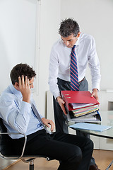 Image showing Businessmen Overwhelmed By Load Of Work