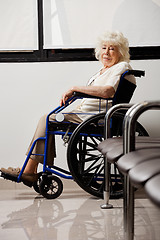 Image showing Elderly Woman On Wheelchair