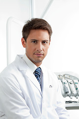 Image showing Serious Male Dentist In Clinic