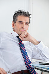 Image showing Businessman Relaxing In Office