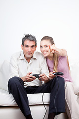 Image showing Couple Playing Computer Games