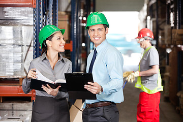 Image showing Supervisors And Foreman Working At Warehouse