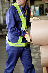 Image showing Young Foreman Working At Warehouse