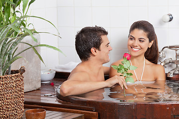 Image showing Young Couple In Bathtub