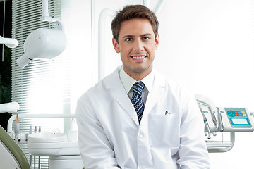 Image showing Happy Male Dentist In Clinic