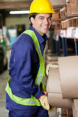Image showing Happy Foreman At Warehouse