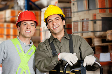 Image showing Happy Foreman At Warehouse