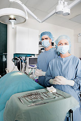 Image showing Veterinarian Surgeons In Operating Room