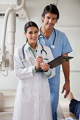 Image showing Multiethnic Medical Professionals Smiling