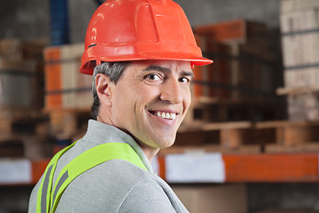 Image showing Confident Foreman At Warehouse