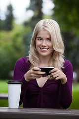 Image showing Happy Woman with Mobile Phone