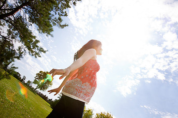 Image showing Pregnant Woman Outdoors