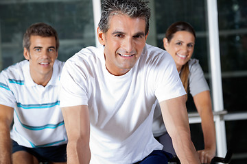 Image showing Happy Friends In Health Club