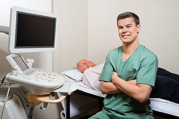 Image showing Ultrasound Technician in clinic