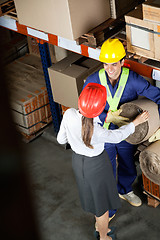 Image showing Female Supervisor Communicating With Foreman