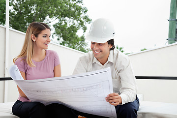 Image showing Female Client With Architect
