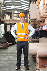 Image showing Confident Supervisor at Warehouse