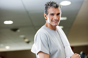 Image showing Man With Towel In Health Club