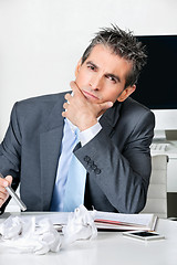 Image showing Portrait Of Thoughtful Businessman