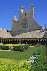 Image showing Garden in the abbey of Mont Saint Michel