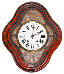 Image showing Antique wooden clock