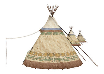 Image showing Native American Teepees