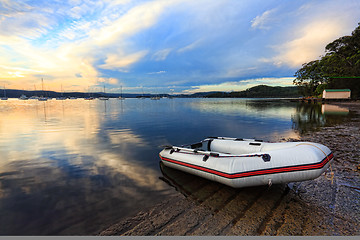 Image showing Boats at Saratoga in the late afternoon