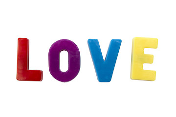 Image showing Letter magnets love