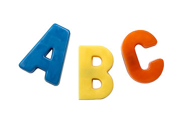 Image showing Letter magnets A B C