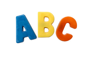 Image showing Letter magnets A B C