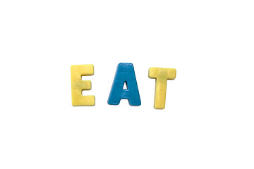 Image showing Letter magnets  EAT