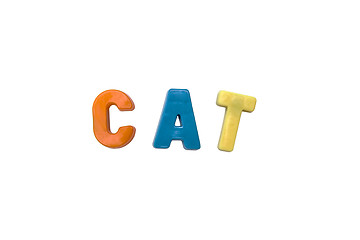 Image showing Letter magnets  CAT