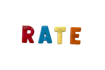 Image showing Letter magnets  RATE